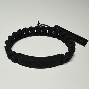 🖤 Marc by Marc Jacobs Black Silicone Chain Bracelet Unisex - NWT 🖤